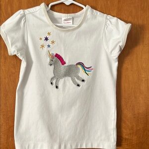 Hanna Andersson  Size 5. Unicorn and Stars embroidered  tee shirt.